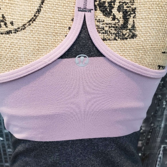 Lululemon Grey & Purple Workout Tank Top - Picture 3 of 5
